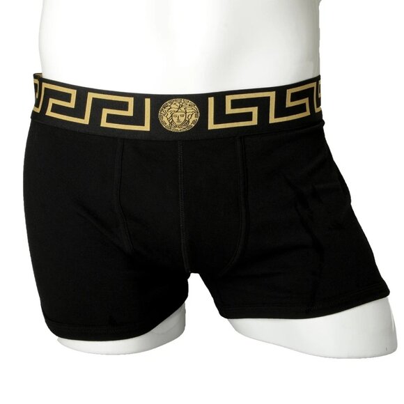 Versace Men's Low Rise Trunk Bi-Pack Black Underwear Versace Sz 8 US 2XL IT 56